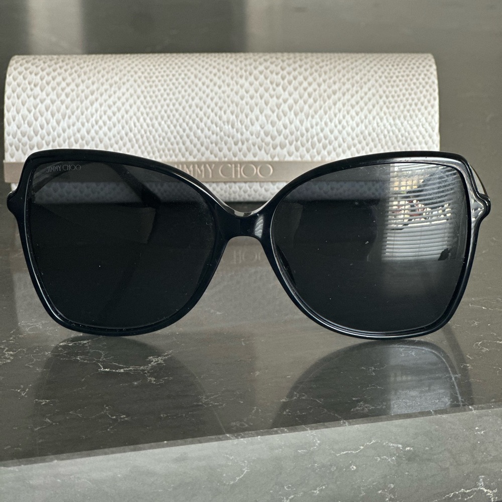 Jimmy Choo Black Oversized Sunglasses